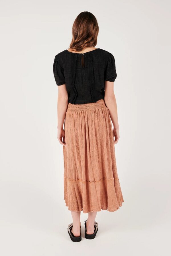 Shirred Waist Maxi Skirt - Image 3