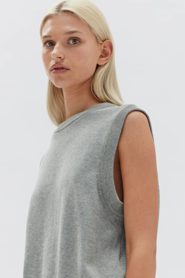 Assembly Label - Ember Relaxed Knit Cotton Vest - Image 2