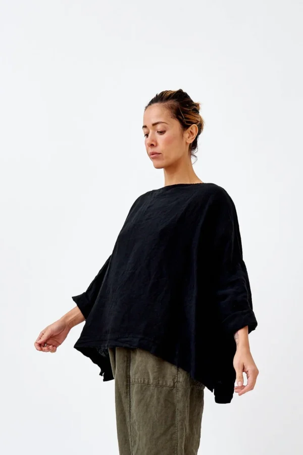 Metta  Melbourne - Sailor Boxy Top - Black