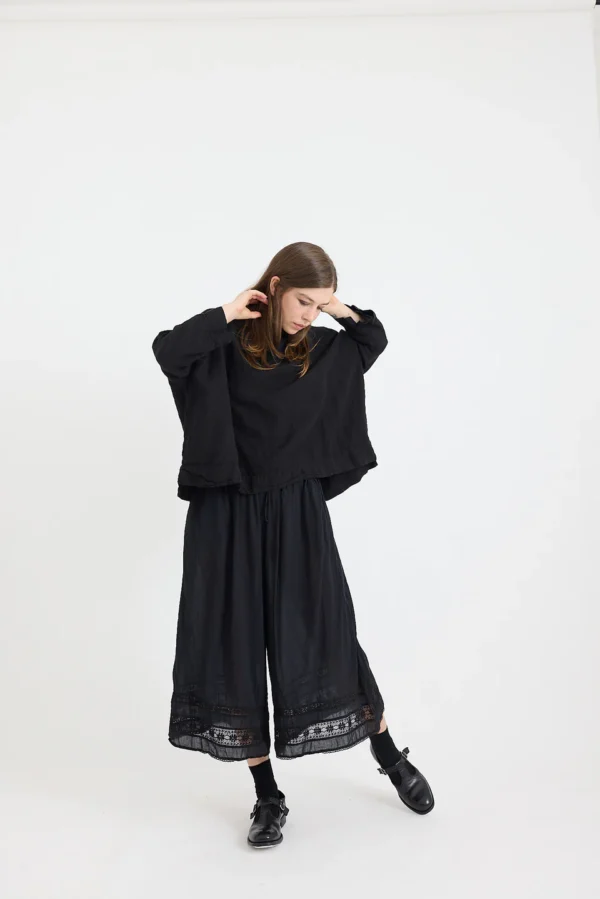 Metta  Melbourne - Sailor Boxy Top - Black - Image 4