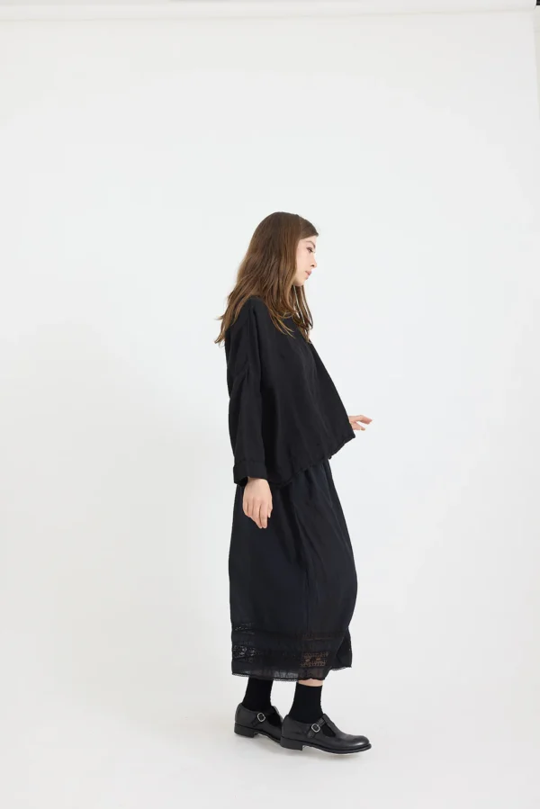 Metta  Melbourne - Sailor Boxy Top - Black - Image 2